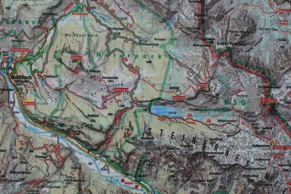 Wanderkarte mit gesamter Strecke.