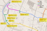 Meine Tour durch die Innenstadt von Bangkok mit verschiedensten Verkehrsmitteln.