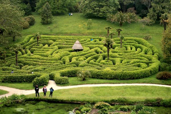 Das Labyrinth im Glendurgan Garden von oben. Das Labyrinth im Glendurgan Garden von oben.