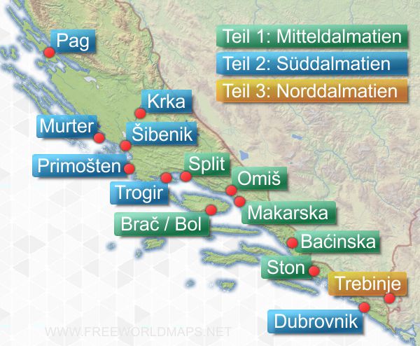 Kroatischer Teil unserer Reise durch Dalmatien. Kroatischer Teil unserer Reise durch Dalmatien.