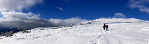 Aufstieg zum Crater Lake am Hudson Bay Mountain.
