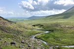 Die herrliche Landschaft des Hag's Glen mit Blick in Richtung Cronins Yard.