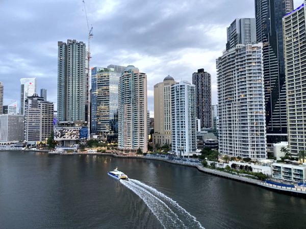 Der Skyline von Brisbane ganz nah - Foto von der Story Bridge. Der Skyline von Brisbane ganz nah - Foto von der Story Bridge.
