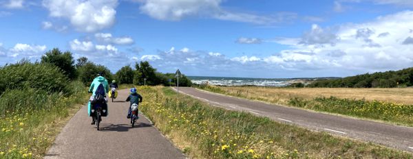 Unterwegs mit dem Fahrrad auf dem Kattegattleden (Richtung Falkenberg).