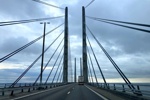 Am frühen Morgen über die Öresundbrück nach Schweden.