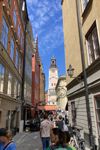 Unterwegs in den engen Gassen der Altstadt - hier vor der S:ta Gertrud, Tyska kyrkan.
