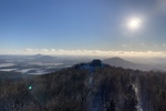 Hochwaldbaude auf dem südlichen Hochwaldgipfel. Hochwaldbaude auf dem südlichen Hochwaldgipfel.